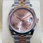 Rolex Datejust 36 126231 (2023) - Pink dial 36 mm Gold/Steel case (2/8)