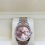 Rolex Datejust 36 126231 (2023) - Pink dial 36 mm Gold/Steel case (7/8)