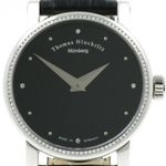 Thomas Ninchritz Black & Diamonds NI 2000.7 BL (2020) - Zwart wijzerplaat 42mm Staal (1/8)