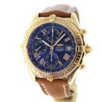 Breitling Crosswind Chronograph K13055 (Unknown (random serial)) - Blue dial 44 mm Yellow Gold case (1/7)