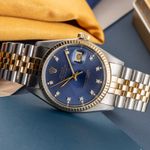 Rolex Datejust 36 16013 (1975) - Blauw wijzerplaat 36mm Goud/Staal (2/8)