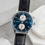 IWC Portuguese Chronograph IW371404 (Unknown (random serial)) - Black dial 41 mm Steel case (1/8)