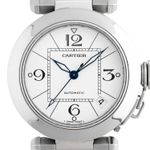 Cartier Pasha C W31074M7 (Unknown (random serial)) - White dial 35 mm Steel case (2/4)