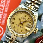 Rolex Lady-Datejust 69173 (1990) - Gold dial 26 mm Gold/Steel case (4/8)