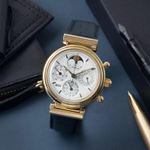 IWC Da Vinci Perpetual Calendar IW375003 (1998) - White dial 39 mm Yellow Gold case (1/8)