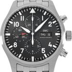 IWC Pilot Chronograph IW377710 (2021) - Zwart wijzerplaat 43mm Staal (1/5)