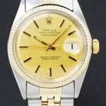 Rolex Datejust 1601/3 (1972) - Gold dial 36 mm Gold/Steel case (1/7)