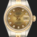Rolex Lady-Datejust 69173 (1988) - Champagne dial 26 mm Gold/Steel case (2/8)
