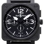 Bell & Ross BR 01-94 Chronographe BR0194-BL-CA (Onbekend (willekeurig serienummer)) - Zwart wijzerplaat 46mm Carbon (1/1)