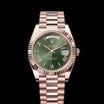 Rolex Day-Date 40 228235 (2023) - Green dial 40 mm Rose Gold case (1/1)
