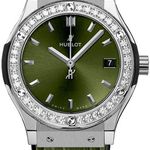 Hublot Classic Fusion Quartz 581.NX.8970.LR.1104 (2026) - Green dial 33 mm Titanium case (1/1)
