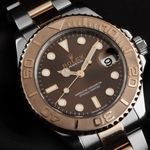 Rolex Yacht-Master 37 268621 (2019) - Brown dial 37 mm Gold/Steel case (3/7)