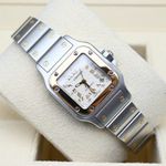 Cartier Santos Galbée 2423 (Unknown (random serial)) - White dial 24 mm Gold/Steel case (1/9)