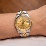 Rolex Datejust 6827 (1978) - Champagne dial 31 mm Gold/Steel case (2/8)