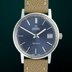 Omega Genève 166.0163 (1973) - Blue dial 35 mm Steel case (1/8)