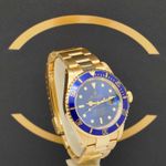 Rolex Submariner Date 16618 (1991) - Blue dial 40 mm Yellow Gold case (3/7)