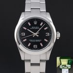 Rolex Oyster Perpetual 31 177200 (2010) - Zwart wijzerplaat 31mm Staal (1/8)