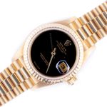 Rolex Lady-Datejust 69178 (1990) - Zwart wijzerplaat 26mm Geelgoud (1/8)