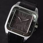 Cartier Santos 100 2656 (Onbekend (willekeurig serienummer)) - Grijs wijzerplaat 38mm Staal (2/3)