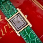 Cartier Tank Vermeil 3 66001 (1989) - Grijs wijzerplaat 21mm Zilver (8/8)