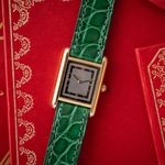 Cartier Tank Vermeil 3 66001 (1989) - Grijs wijzerplaat 21mm Zilver (5/8)