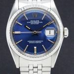 Rolex Datejust 1603 (1973) - Blauw wijzerplaat 36mm Staal (1/7)