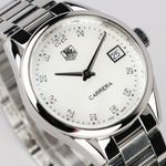 TAG Heuer Carrera Lady WAR1314 (2021) - Wit wijzerplaat 32mm Staal (3/8)