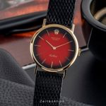 Rolex Cellini 4112 (1976) - Red dial 32 mm Yellow Gold case (1/8)