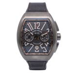 Franck Muller Vanguard V 45 SC DT BR (NR) TT DGR BLK (Unknown (random serial)) - Black dial Titanium case (1/7)