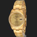 Rolex Oyster Perpetual Date 15238 (2005) - 34 mm Yellow Gold case (1/8)