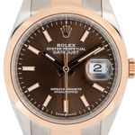 Rolex Datejust 36 126201 (2024) - Brown dial 36 mm Gold/Steel case (2/5)