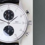 IWC Portuguese Chronograph IW371411 (2004) - Silver dial 41 mm Steel case (5/8)