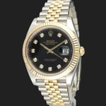 Rolex Datejust 41 126333 (2025) - Black dial 41 mm Gold/Steel case (1/8)