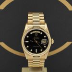 Rolex Day-Date 36 18238 (1991) - Black dial 36 mm Yellow Gold case (1/7)