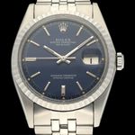 Rolex Datejust 1603 (1973) - Blauw wijzerplaat 36mm Staal (1/8)