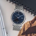 IWC Portofino Automatic IW353306 (Onbekend (willekeurig serienummer)) - Zwart wijzerplaat 38mm Staal (1/8)