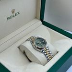 Rolex Datejust 31 278273 (2024) - Green dial 31 mm Steel case (3/8)