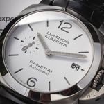 Panerai Luminor Marina PAM01371 (2024) - Wit wijzerplaat 40mm Staal (2/8)