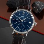 IWC Portofino Hand-Wound IW510106 (2015) - Blue dial 45 mm Steel case (3/8)