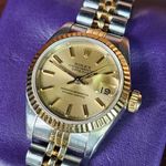 Rolex Lady-Datejust 69173 (1986) - Champagne dial 26 mm Gold/Steel case (1/5)