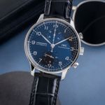 IWC Portuguese Chronograph IW371447 (Unknown (random serial)) - Black dial 41 mm Steel case (3/8)