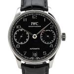 IWC Portuguese Automatic IW500703 (2017) - Zwart wijzerplaat 42mm Staal (1/8)