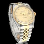 Rolex Datejust 36 16233G (1990) - Champagne dial 36 mm Gold/Steel case (3/8)