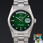 Rolex Day-Date 36 18239 (1993) - Groen wijzerplaat 36mm Witgoud (1/8)