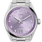 TAG Heuer Carrera WBN2319.BA0001 (2025) - Paars wijzerplaat 36mm Staal (1/1)