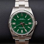 Rolex Oyster Perpetual 41 124300 (2023) - Green dial 41 mm Steel case (1/7)