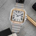 Cartier Santos W2SA0009 (Onbekend (willekeurig serienummer)) - Zilver wijzerplaat 40mm Staal (1/8)