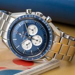 Omega Speedmaster Professional Moonwatch 522.30.42.30.03.001 (Unknown (random serial)) - Blue dial 42 mm Steel case (2/8)