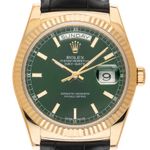 Rolex Day-Date 36 118138 (2017) - Green dial 36 mm Yellow Gold case (1/8)