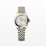 Rolex Lady-Datejust 279163 (2021) - Pearl dial 28 mm Gold/Steel case (1/1)